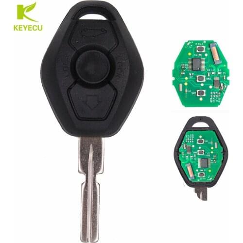 KEYECU Replacement 3 Button Remote Key Fob 868MHz/ 433MHz/ 315MHz/ 315LP With ID7944 for BMW CAS2 3 5 6 7 X3 X5 Z3