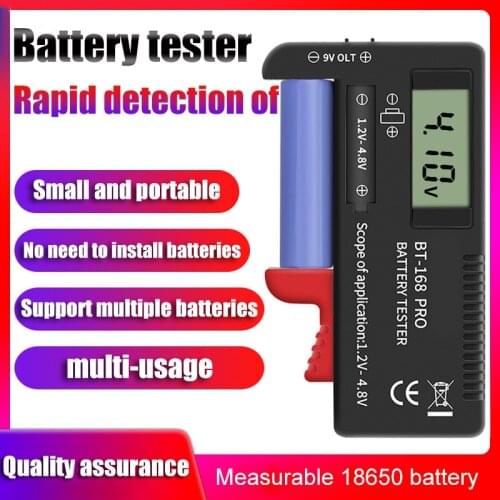 BT-168 PRO AA/AAA/C/D/9/1.5V batteries Universal Button Cell Battery Colour Coded Meter Indicate Volt Tester Checker BT168 Power