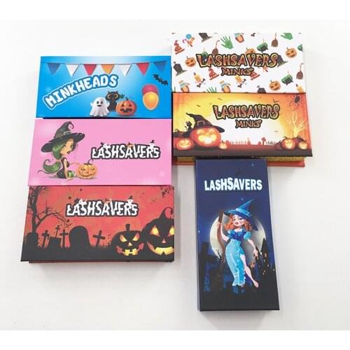 Halloween Eyelash cases hard magnetic lash boxes for 25mm 27mm 30mm dramatic mink lashes supplier customized box eyelash vendor
