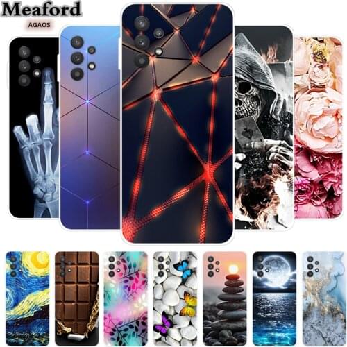 For Samsung A32 4G Case Silicone TPU Phone Cases for Samsung Galaxy A32 A 32 SM-A325 4G Case Cartoon Coque for A32 6.4" Fundas