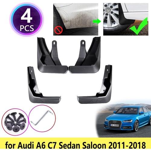 For Audi A6 C7 Sedan Saloon Avant 2011~2018 Mudguards Mudflaps Fender Guards Splash Mud Flaps Accessories 2012 2013 2015 2016