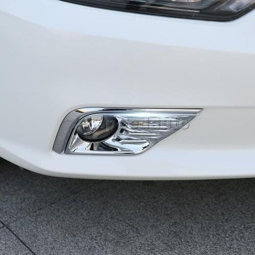 For Nissan Teana 2016-17 Altima Chrome Front Fog Light Cover Trim 2pcs Car-styling