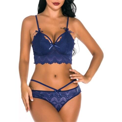Women Sexy Lace Sleepwear Lingerie Temptation Bra Underwear Nightwear Exotic Set Sleepwear Lady Transparent Babydoll Lace Bra