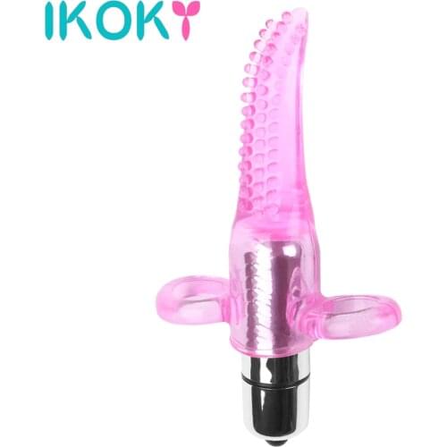 IKOKY Lip Mouth Tongue Vibrators Oral Licking Finger Clitoris Stimulate Adult Products for Female G Spot Sex Toys for Women