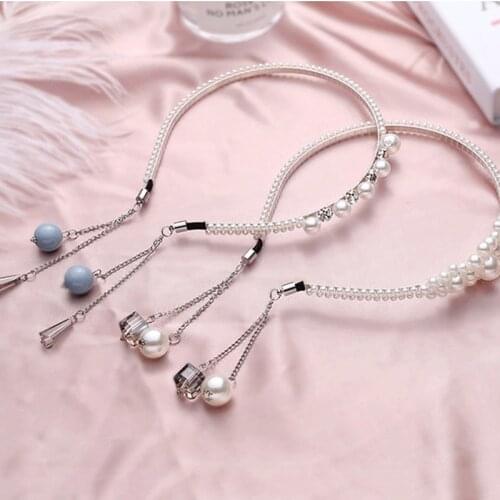 Hot Bride Korean Cute Hair Band Wedding Headband Girl Pearl Wreath Elastic Hair Accessories Party Wedding Headpiece