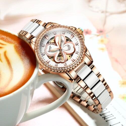 Часы со стразами женские GUANQIN China At AliExpress