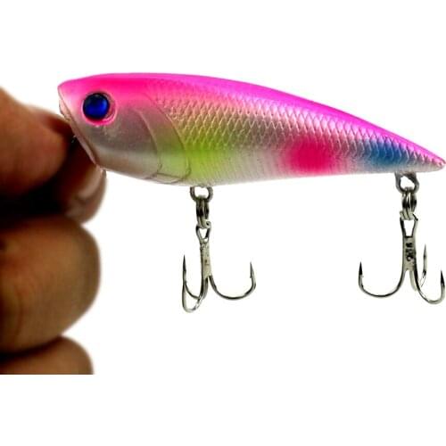 4pcs New Popper Fishing Lure 7cm 7.7g Artificial Plastic Hard Lure Float Baits Surface Top Water Fishing Tackles Bass Swimbait