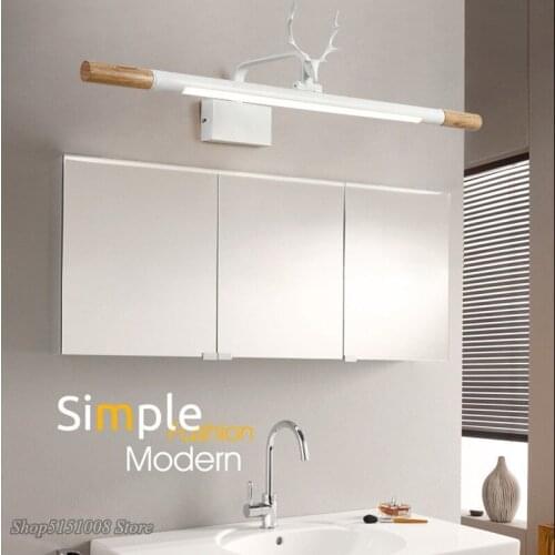 Nordic creative pots LED bathroom mirror vanity table wooden light modern wall lamp night lights Wall Mount Luminaira
