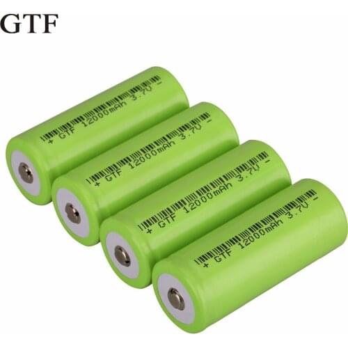 Lithium ion charging pile gtf 26650, 3.7 v, 12000mah, for flashlights, torches, energy storage batteries