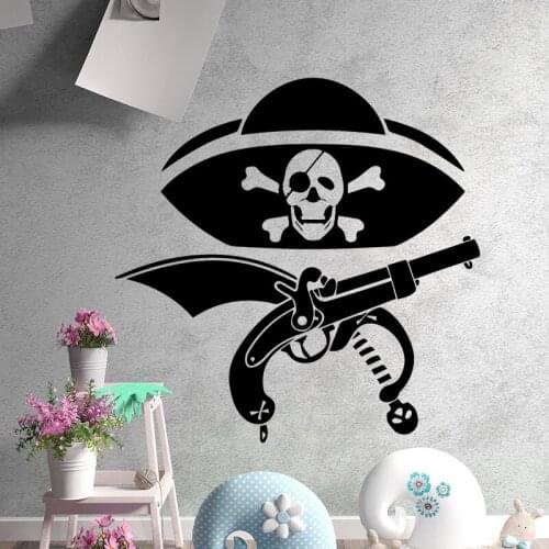 Lovely Gun Cartoon Wall Decals Pvc Mural Art Diy Poster For Babys Rooms Background Wall Art Decal