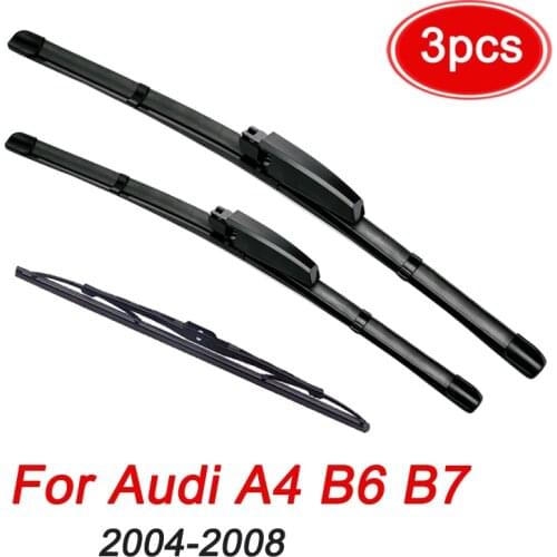 MIDOON Wiper Front Rear Wiper Blades Set For Audi A4 B6 B7 Estate Avant 2004-2008 Windshield 22"+22"+13"