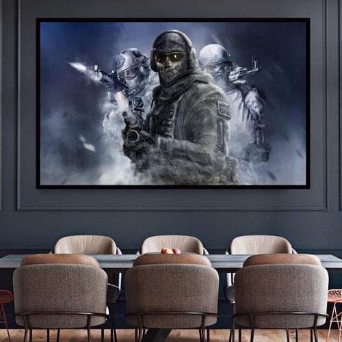 Call of Duty Warzone Ghosts Game Mural Posters Pictures Canvas Wall Art Decorative Home Decor Paintings Living Room Decoration