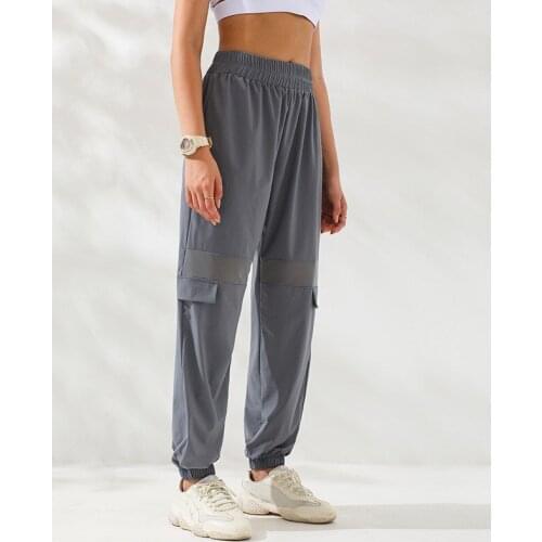 Autumn New Loose High Waist Pocket Yoga Pants Women Fitness Leisure Harlan Bunch Sweatpants Running Jogging Pilates Pants