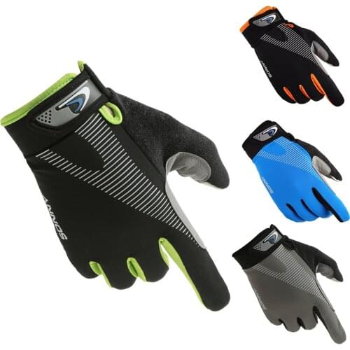 Adult Men and Women Ice Silk Full Finger Gloves Outdoor Cycling Fitness Non-Slip Touch Screen Golf Bike Sunscreen Gloves
