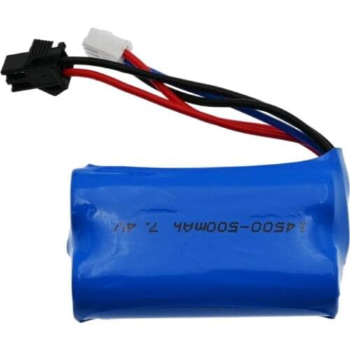 Rechargeable Lithium Battery 7.4V 500mAh for WPL D12 4WD Rc Cars Pick-up Truck Spare Part Replacement - Rechargeable