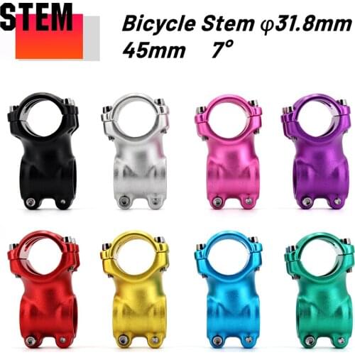 Short Stem Riser MTB Stem 31.8 Bike Handlebar Riser Folding Bike Stem 7 Degree Bar Clamp 45mm BMX Parts