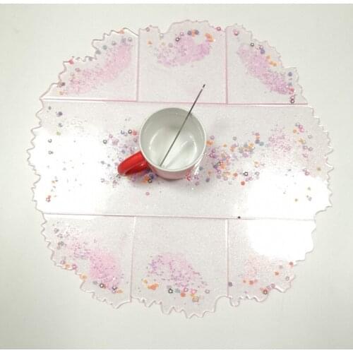 Coaster Tray Epoxy Resin Mold Cup Mat Pad Silicone Mould DIY Crafts Decorations Ornaments Casting Tools 13MD