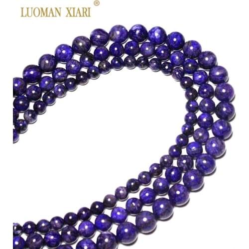 Natural Charoite Gem Round Stone Beads AAA+ 100% For Jewelry Making Beadwork DIY Bracelet Necklace 6/8/10mm Strand 15.5