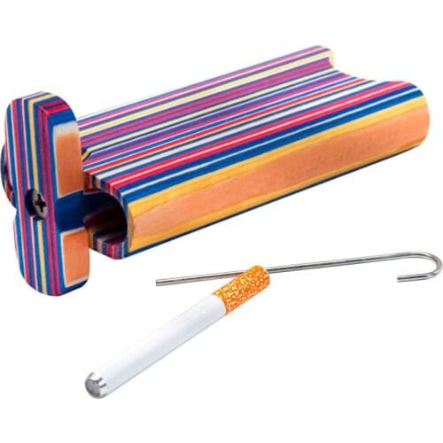 COURNOT Rainbow Wood Dugout One Hitter Pipe Natural Handmade Wooden Dugout With Ceramic One Hitter Bat Pipe Cleaner Tool