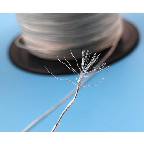 Pure silver wire core PE insulation OD: 1mm 11 cores * 0.08mm 6meters