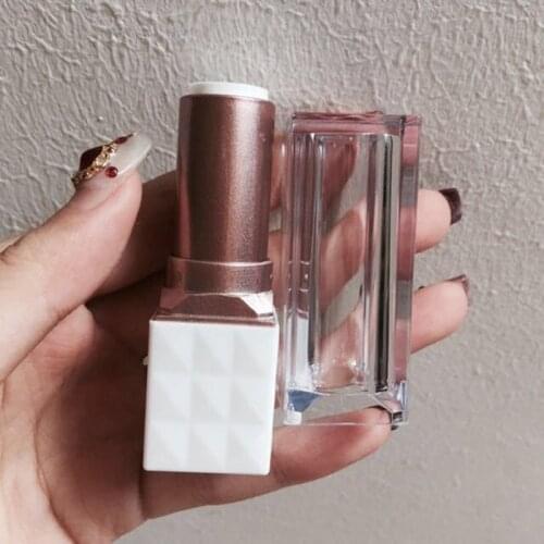 Empty Square Rose Gold Lip Gloss Containers Luxury Beauty Lip Balm Lipstick Tubes Lip Balm Tube Containers wholesale 200pcs/lot