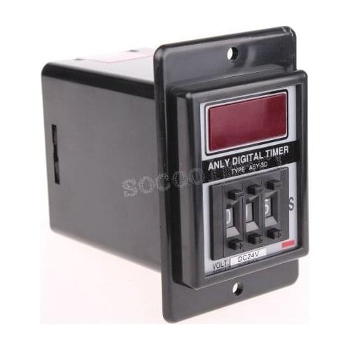 ASY-3D DC 24V 2NO 2NC 8P 999 Seconds 999Sec 3-Digit Display Timer Relay