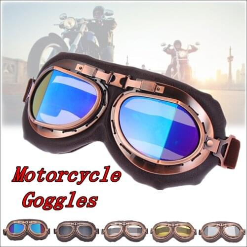 Retro Pilot Goggles Motor Protective Gears Glasses Eye Protection For Motorcycle Cruiser Karting Motorcycle Accessories