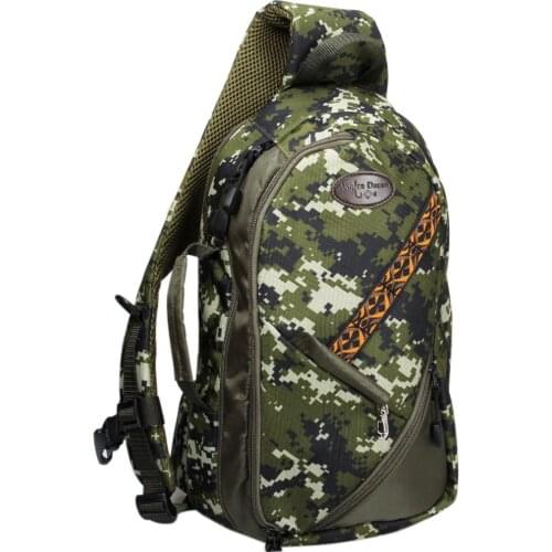 Camo Fishing Sling Pack Adjustable Size Fly Fishing Tackle Bag Outdoor Sports Sling Fly Fishing Bag