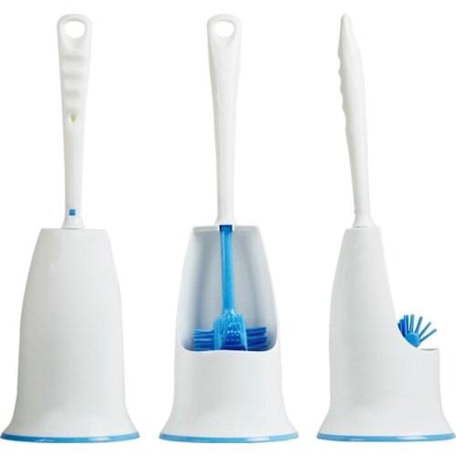 1PC 7 Color Creative TPR Multi Directions Toilet Brush Washing Room Groove Cleaner Brush Home Clean OK 0188