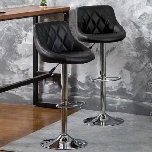 2PCS/Set Bar Stool Kitchen Chair Leisure Leather Adjustable Gas Lift Modern Living Room Home Office Kitchen Bar Chairs HWC