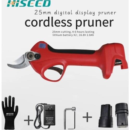 LED electric pruning scissors 25mm Li-ion Battery Rechargeable Wireless Electric Scissors Pruning Shears