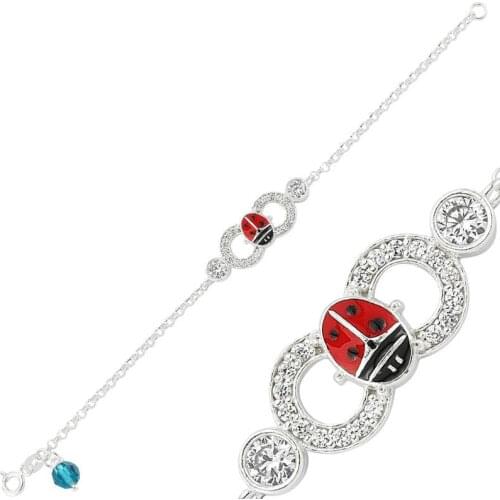 Tevuli 925 Sterling Silver Ladybug Infinity Child Bracelet