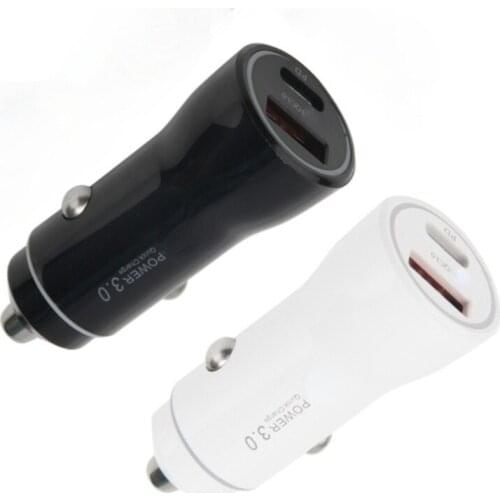 Universal Mini Car Charger 36W Dual USB QC 3.0 PD Interface Adapter Fast Charging for iPhone Xiaomi Huawei Samsung Mobile Phones