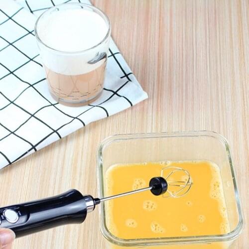 USB Rechargeable Milk Frother Mixer 2 Whisk Handheld 3-Speed Milk Foamer For Cappuccino,Egg beater Mini Blender Built in
