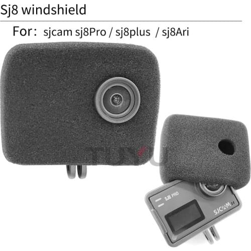 Wind slayer Foam Windshield Windscreen Housing Case for SJCAM SJ8 Pro sj8plus sj8Air Camera, Sponge Windproof Cap Wind Noise