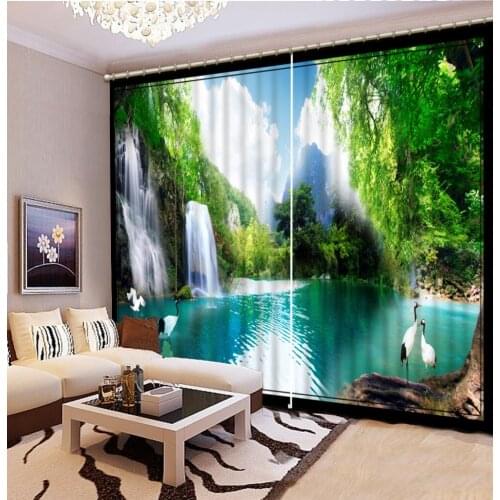 Waterfall fashion Blackout Curtains For Living room Bedding room Decor Tapestry Wall Carpet Drapes Cotinas