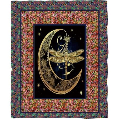 Dragonfly Psychedelic pattern funny Animal Blanket 3D full printed Wearable Blanket Adults/kids Fleece Blanket Drop Shipping 13
