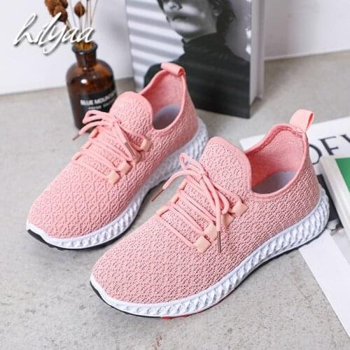 2020 Spring Woman Sneakers Breathable Mesh Girls Running Shoes Female Vulcanized Shoes Flats Trainers Outdoor Sneakers Women