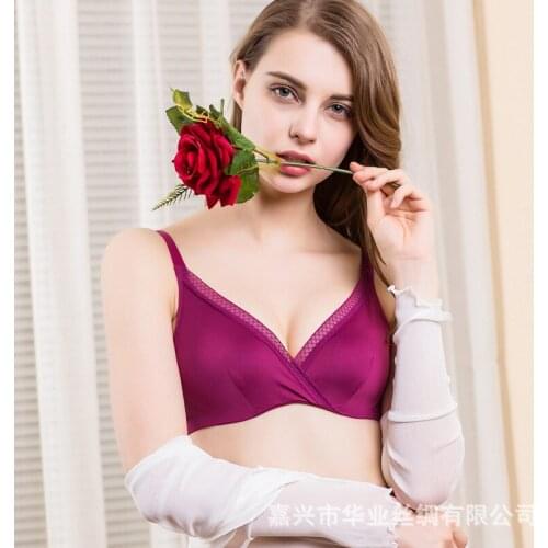 100% silk, no steel ring, real silk bra, no insert, comfortable, breathable, simple, sexy and healthy underwear 7018