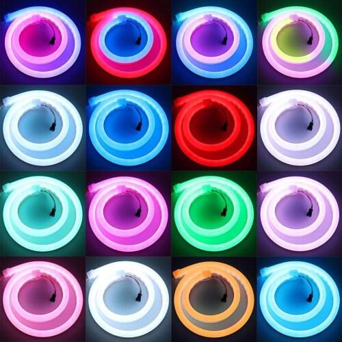 DC12V/24V RGB LED Strip Light Full Color MDX512 RGB Neon Addressable Pixel Light 20Pixel/M 60LEDs/M Flexible LED Tape Waterproof