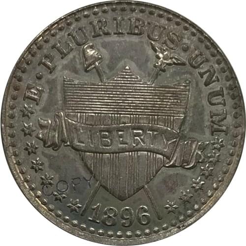 1896 United States 5C Five Cents Dollar Cupronickel Plated Silver Collectibles Copy Coin