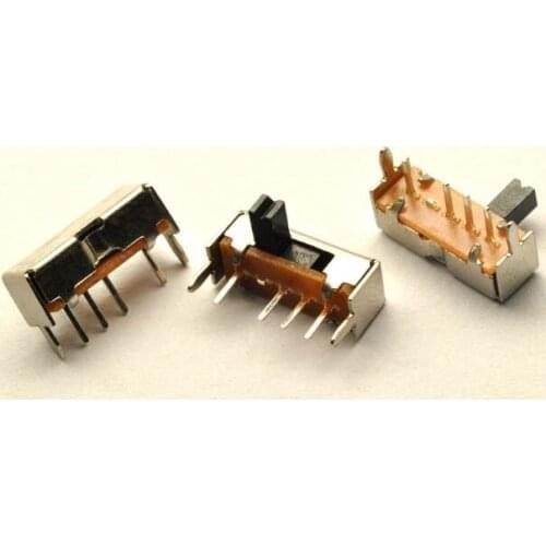 20PCS DC 50V 0.5A 4 Pin PCB 3 Position SP3T 1P3T Mini Slide Switch Right Angle sk13d07vg4