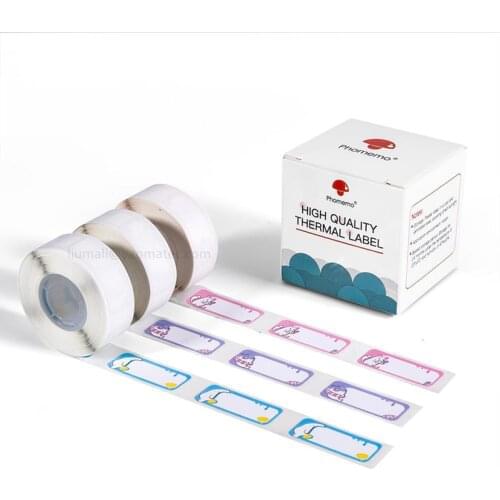 3 Roll 630PCS Adhesive Polar bear Seal Snow fox Fruit Pattern Labels for D30 Thermal Bluetooth Thermal Printing Label Paper