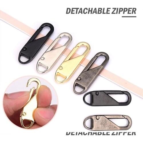 500Pcs Fashion Metal Zipper Repair Kits Pull For Zipper Slider Sewing Diy Craft Sewing Kits Metal Universal Instant Fix Zip