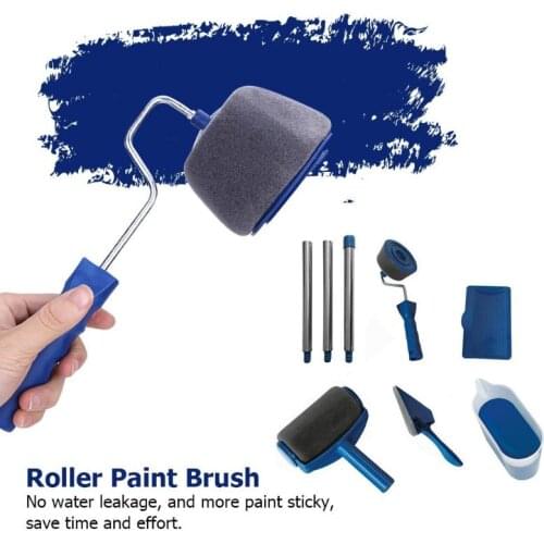 8pcs Seamless Color Box Packaging Wall Paint Runner Roller Painting Brush Tools Household Use Wall Decorative DIY Brushes Set
