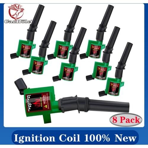 8 Pack Ignition Coils DG508 For Ford F150 F250 F550 Lincoln V8 Expedition 4.6L 5.4L 2000 2001 2002 2003 2004 Green Ignition Coil