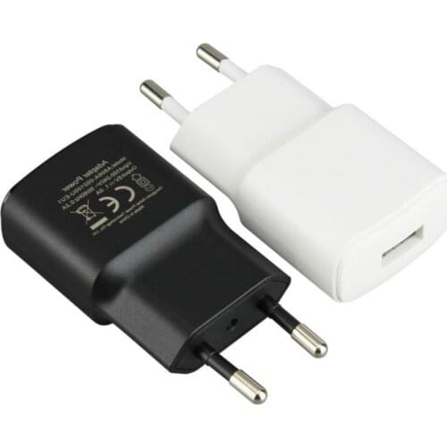 European 5V 1A Single USB AC Power Adapter Fast Charging Wall Charger EU Plug for iPhone Xiaomi Huawei Samsung Smart Phone 20pcs