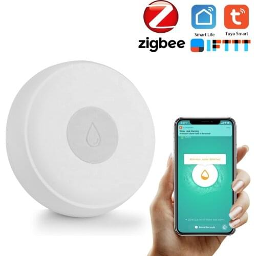 Home Security Alarm System Tuya Smart Home Flood Use Zigbee 3.0 Wireless Deep Water Leak Sensor Detector