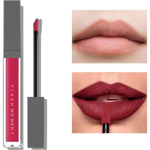 16 Colors Lip Gloss Matte Liquid Waterproof Moisturizing Anti-drying Non-stick Cup Easy to Carry Beauty Unisex Makeup 6ml