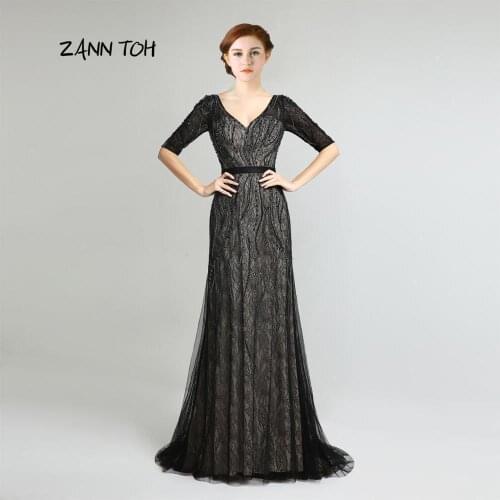 Burgundy Formal Evening Dresses Long Sexy See-through Beading Tulle Floor-Length Prom Party Gowns Plus Size